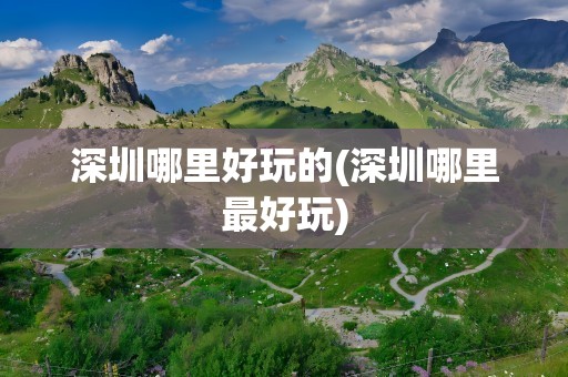 深圳哪里好玩的(深圳哪里最好玩)