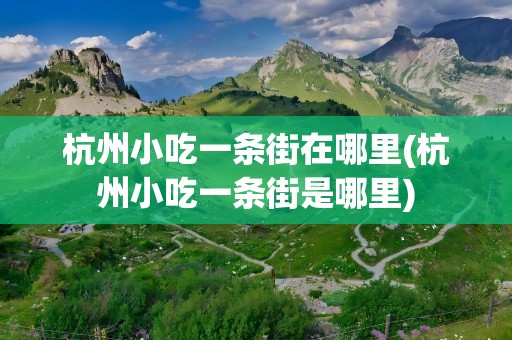 杭州小吃一条街在哪里(杭州小吃一条街是哪里)