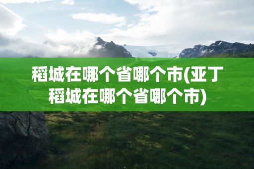 稻城在哪个省哪个市(亚丁稻城在哪个省哪个市)