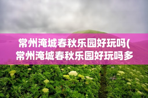 常州淹城春秋乐园好玩吗(常州淹城春秋乐园好玩吗多少钱)