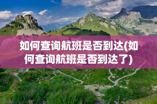 如何查询航班是否到达(如何查询航班是否到达了)