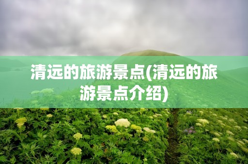 清远的旅游景点(清远的旅游景点介绍)