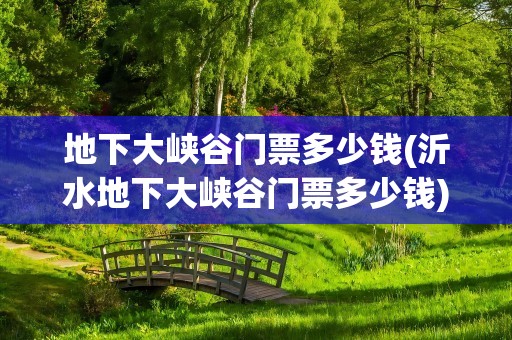 地下大峡谷门票多少钱(沂水地下大峡谷门票多少钱)
