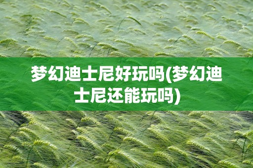 梦幻迪士尼好玩吗(梦幻迪士尼还能玩吗)