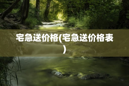 宅急送价格(宅急送价格表)