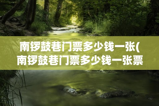 南锣鼓巷门票多少钱一张(南锣鼓巷门票多少钱一张票)