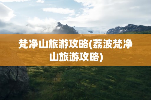 梵净山旅游攻略(荔波梵净山旅游攻略)
