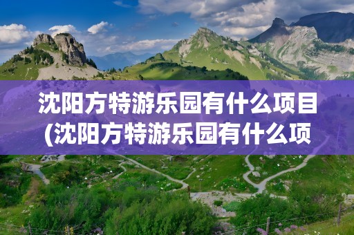 沈阳方特游乐园有什么项目(沈阳方特游乐园有什么项目图片)
