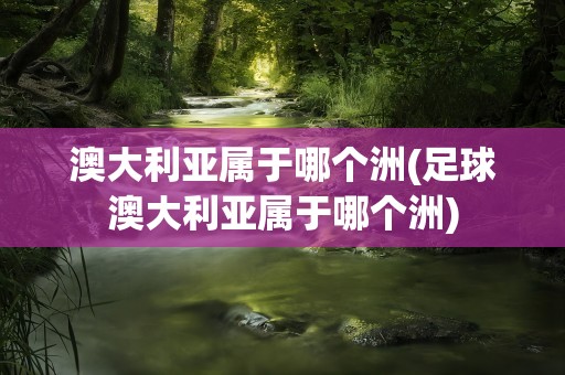 澳大利亚属于哪个洲(足球澳大利亚属于哪个洲)