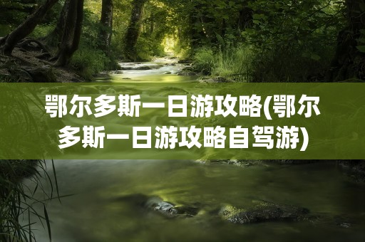 鄂尔多斯一日游攻略(鄂尔多斯一日游攻略自驾游)