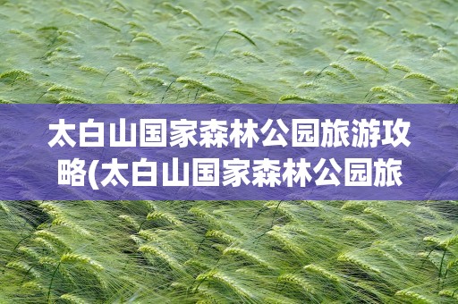 太白山国家森林公园旅游攻略(太白山国家森林公园旅游攻略图)
