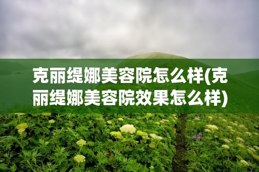 克丽缇娜美容院怎么样(克丽缇娜美容院效果怎么样)