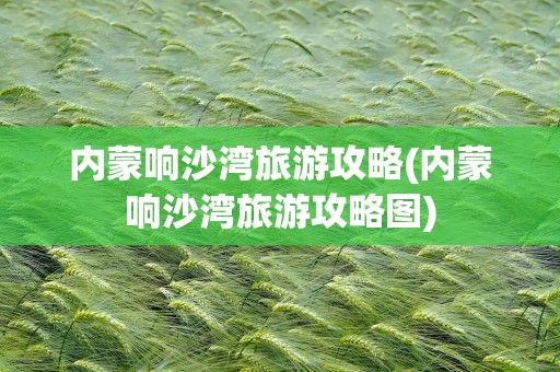 内蒙响沙湾旅游攻略(内蒙响沙湾旅游攻略图)