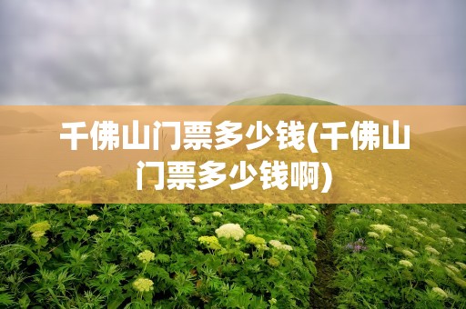 千佛山门票多少钱(千佛山门票多少钱啊)
