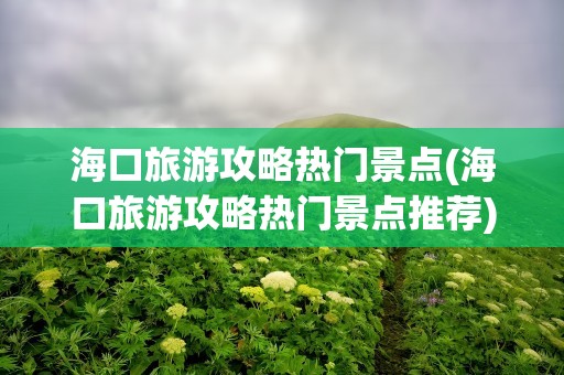 海口旅游攻略热门景点(海口旅游攻略热门景点推荐)