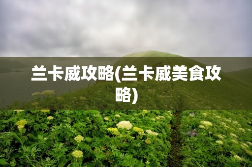 兰卡威攻略(兰卡威美食攻略)