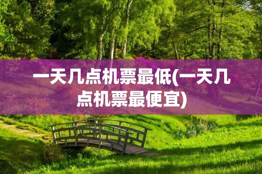 一天几点机票最低(一天几点机票最便宜)