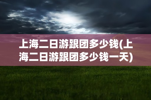 上海二日游跟团多少钱(上海二日游跟团多少钱一天)