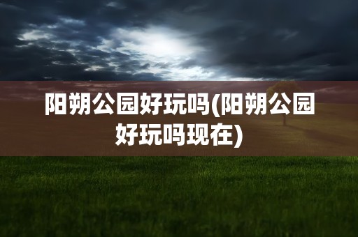 阳朔公园好玩吗(阳朔公园好玩吗现在)