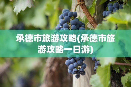 承德市旅游攻略(承德市旅游攻略一日游)