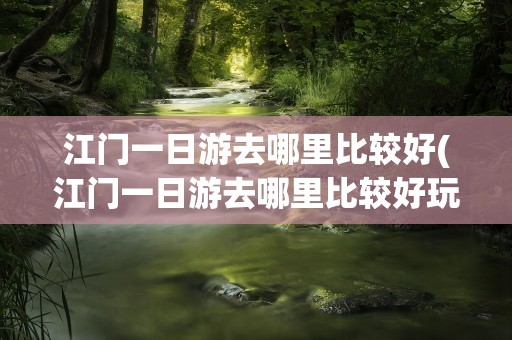 江门一日游去哪里比较好(江门一日游去哪里比较好玩)