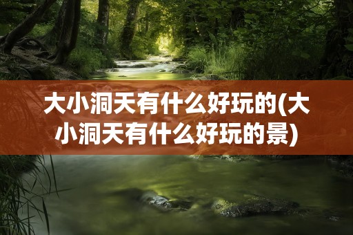 大小洞天有什么好玩的(大小洞天有什么好玩的景)