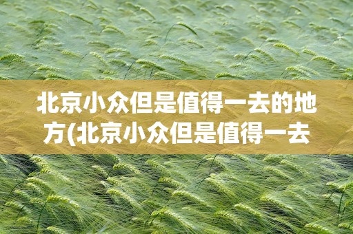 北京小众但是值得一去的地方(北京小众但是值得一去的地方 知乎)