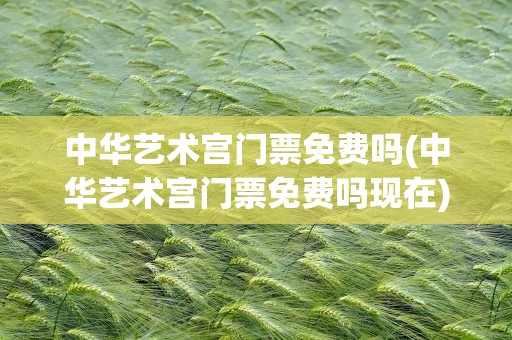 中华艺术宫门票免费吗(中华艺术宫门票免费吗现在)