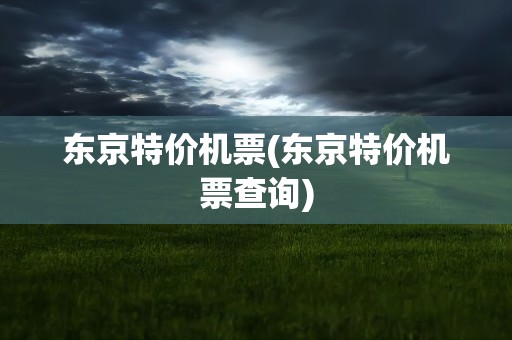 东京特价机票(东京特价机票查询)
