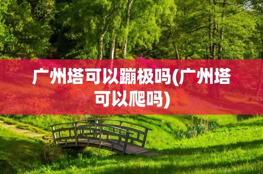 广州塔可以蹦极吗(广州塔可以爬吗)