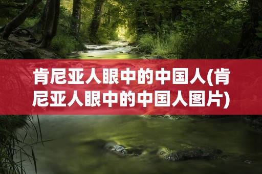 肯尼亚人眼中的中国人(肯尼亚人眼中的中国人图片)