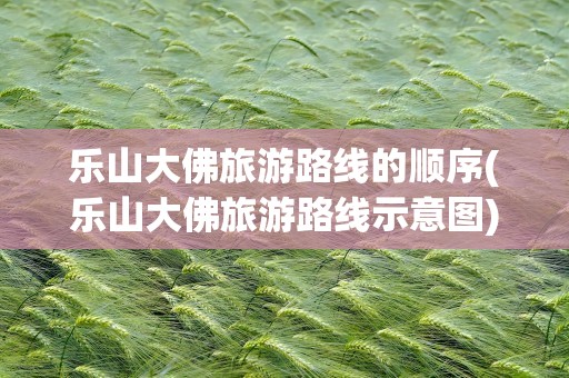 乐山大佛旅游路线的顺序(乐山大佛旅游路线示意图)