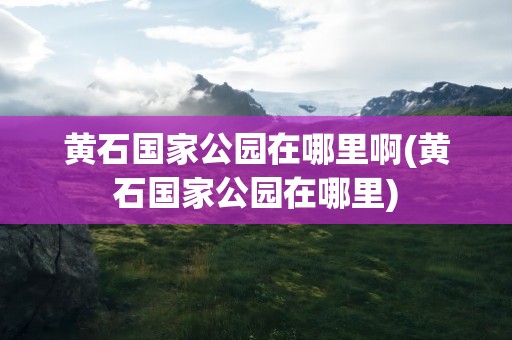 黄石国家公园在哪里啊(黄石国家公园在哪里)