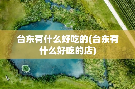 台东有什么好吃的(台东有什么好吃的店)