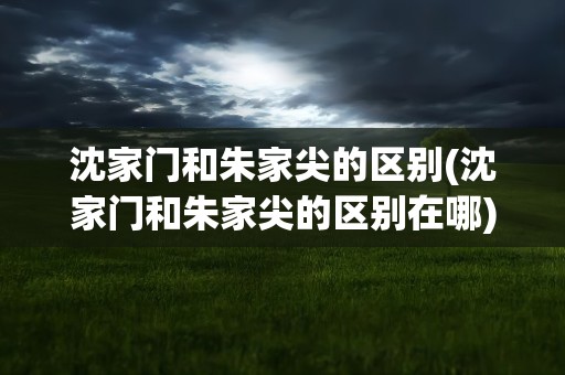 沈家门和朱家尖的区别(沈家门和朱家尖的区别在哪)
