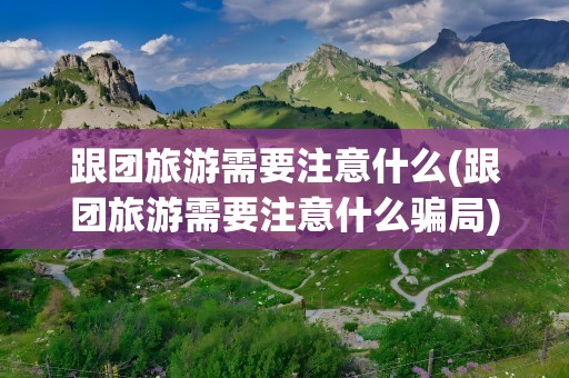 跟团旅游需要注意什么(跟团旅游需要注意什么骗局)