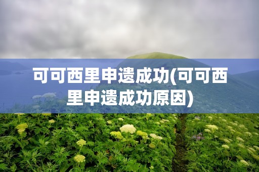 可可西里申遗成功(可可西里申遗成功原因)