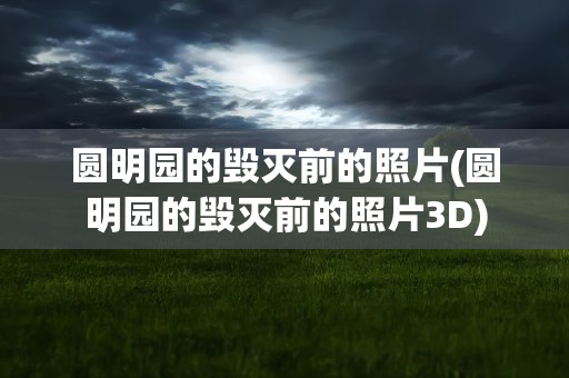 圆明园的毁灭前的照片(圆明园的毁灭前的照片3D)