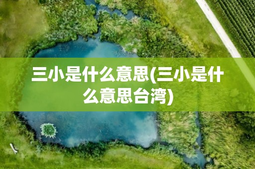 三小是什么意思(三小是什么意思台湾)
