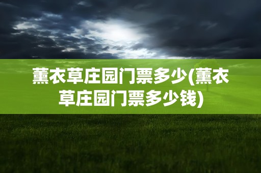 薰衣草庄园门票多少(薰衣草庄园门票多少钱)