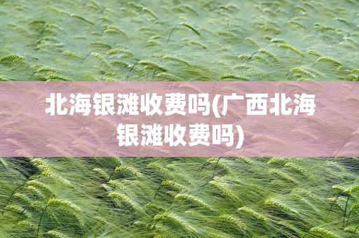 北海银滩收费吗(广西北海银滩收费吗)