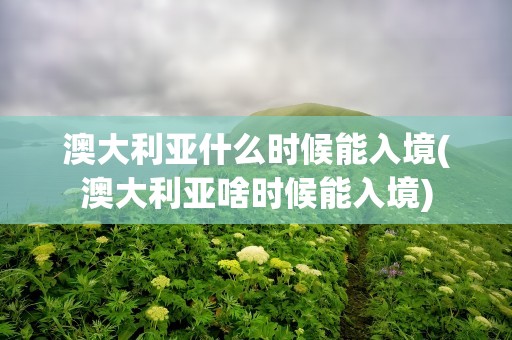 澳大利亚什么时候能入境(澳大利亚啥时候能入境)