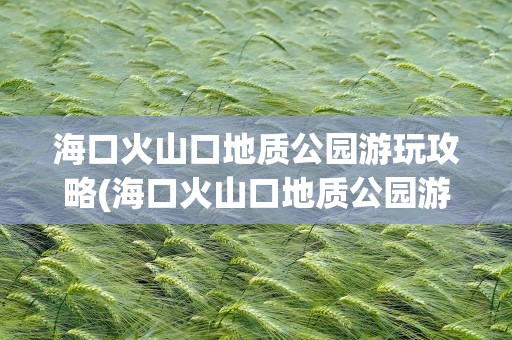 海口火山口地质公园游玩攻略(海口火山口地质公园游玩攻略图)