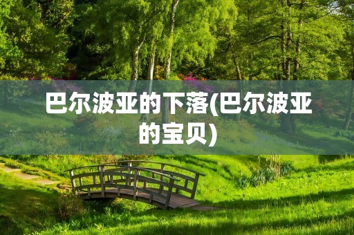 巴尔波亚的下落(巴尔波亚的宝贝)