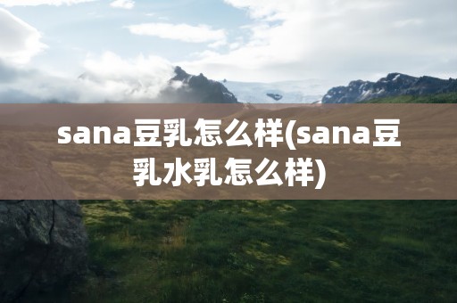 sana豆乳怎么样(sana豆乳水乳怎么样)