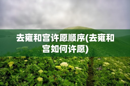 去雍和宫许愿顺序(去雍和宫如何许愿)