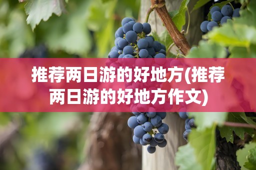 推荐两日游的好地方(推荐两日游的好地方作文)
