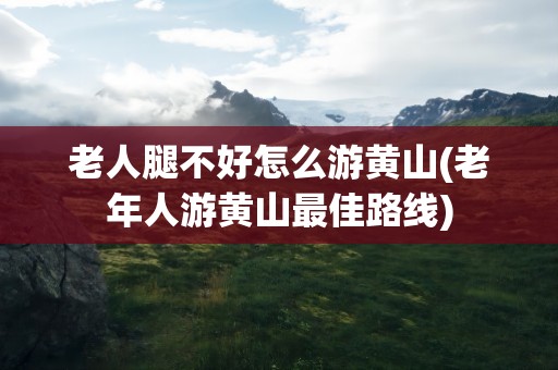 老人腿不好怎么游黄山(老年人游黄山最佳路线)