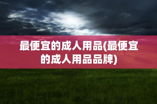 最便宜的成人用品(最便宜的成人用品品牌)