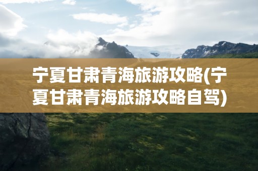 宁夏甘肃青海旅游攻略(宁夏甘肃青海旅游攻略自驾)